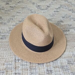 Stylish Tan Fedora with Black Band